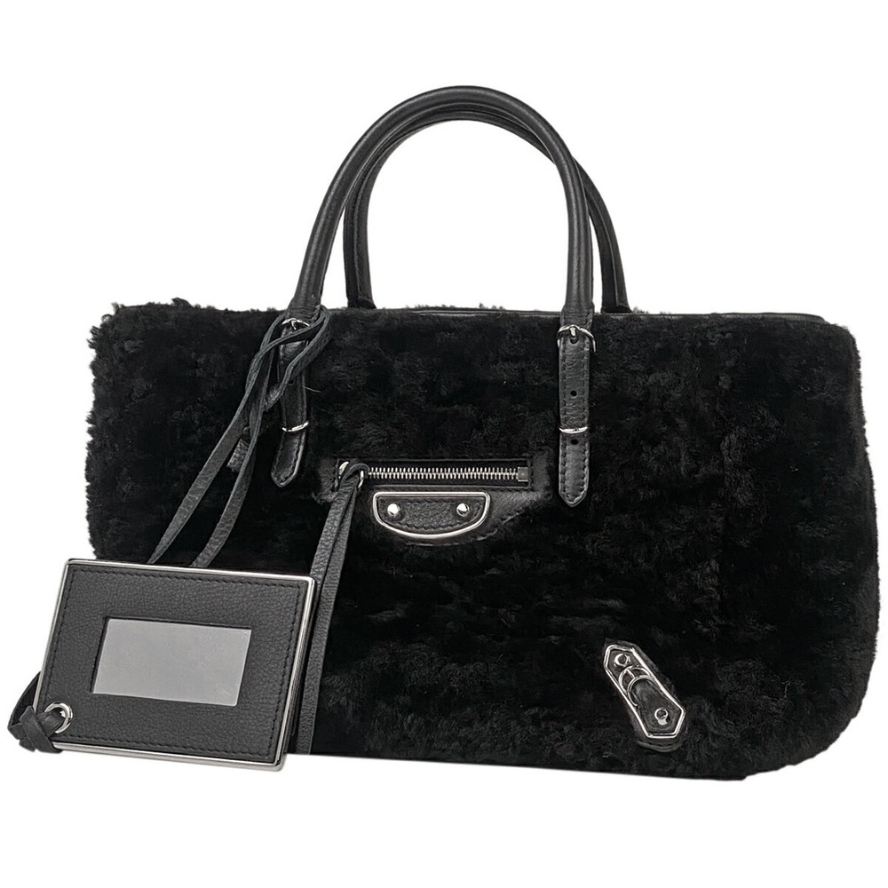 Balenciaga Paper Handbag Shoulder Bag Black